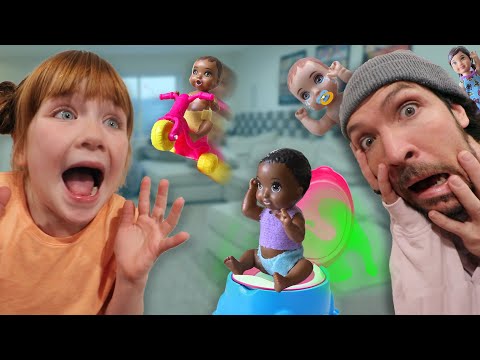 Adley & Dad BARBiE BABiES DAY CARE!! Helping Skipper with her Big Babysitting Adventure play pretend