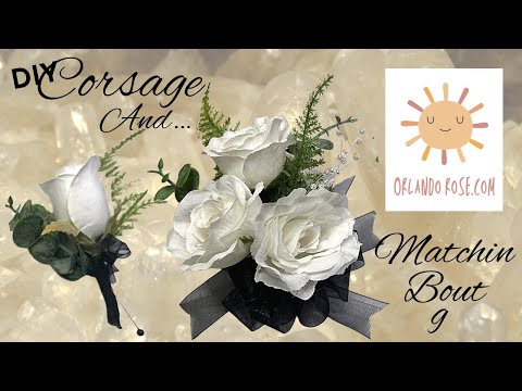 Corsage and Matching Boutonniere | #diy | #wedding