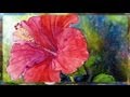 How To Paint the Red Hibiscus Flower In Watercolor ...