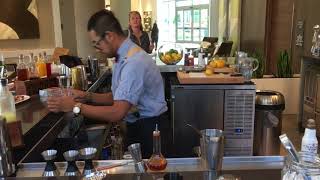 Making a Manhattan Cocktail