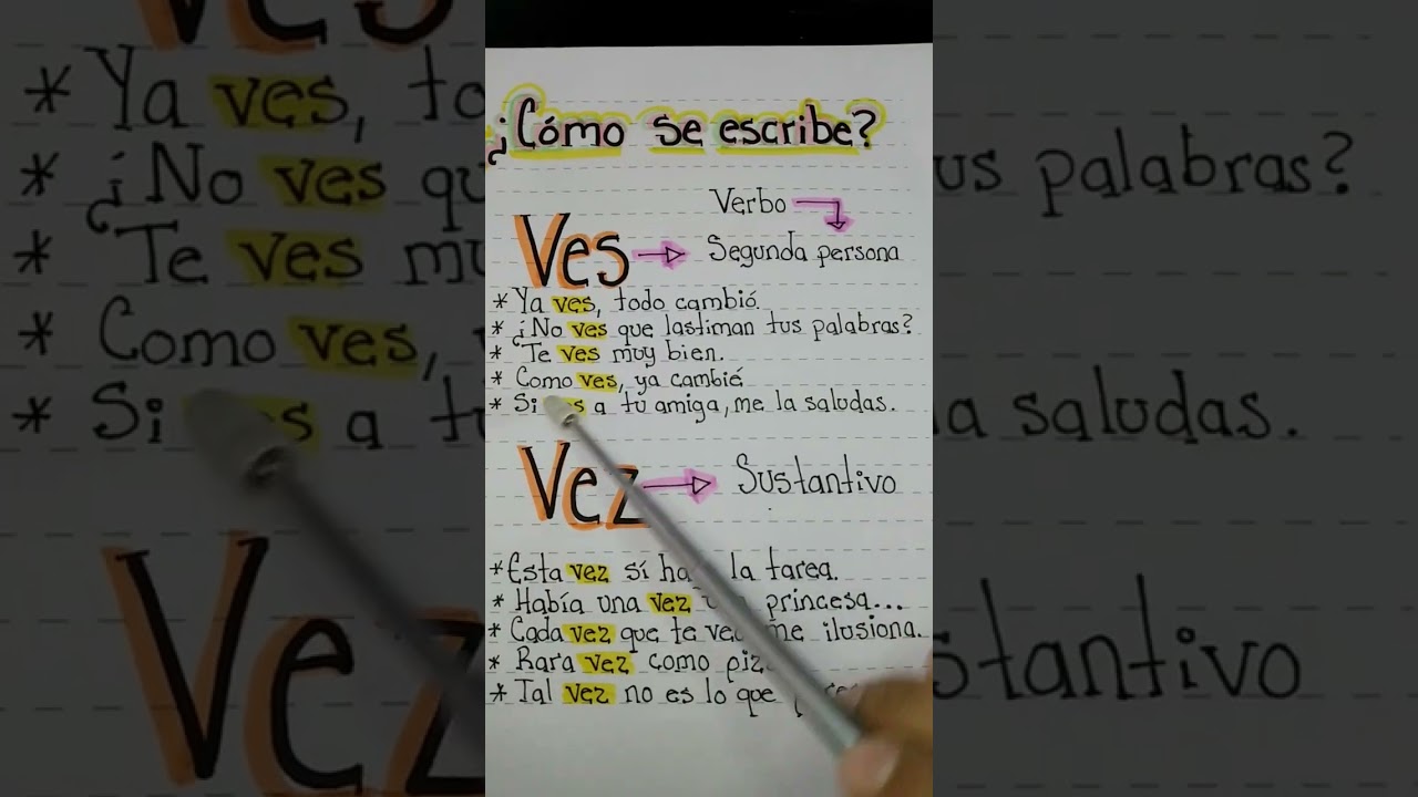 ¿Ves o Vez? #gramática #ortografía #español #gramatica #ortografia #study #espanol #language