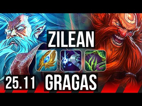ZILEAN vs GRAGAS (TOP) | 2/2/17, 27k DMG, Comeback | KR Master | 25.11
