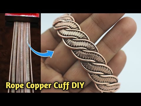 DIY Woven Copper Cuff Bracelet Tutorial | Easy Wire Braiding for Beginners 