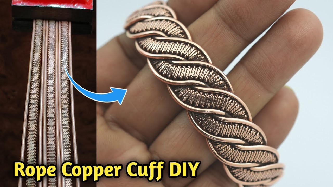 DIY Woven Copper Cuff Bracelet Tutorial | Easy Wire Braiding for Beginners 