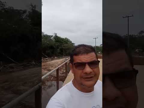 A construção da Ponte do Rio Maracaçumézinho na Quadra 40 Quatro Bocas Centro do Guilherme-MA.