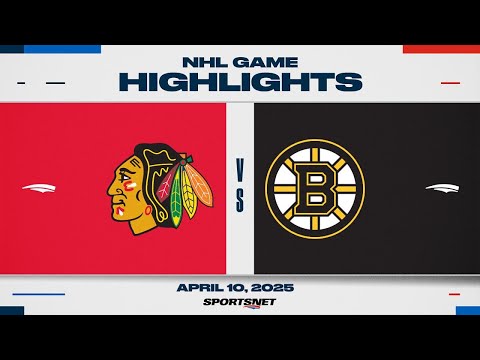 NHL Highlights | Blackhawks vs. Bruins - April 10, 2025