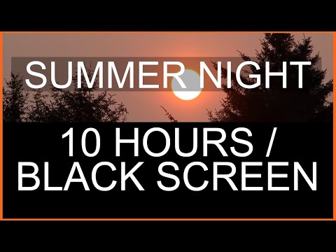 Summer Night *BLACK SCREEN* | 10 hours | Cricket and Nature Sounds