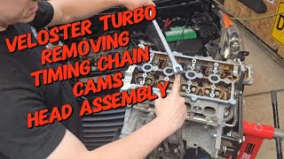Hyundai Veloster removing Cams, Timing chain, Head Gasket G4FJ 1.6L Turbo