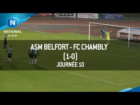 J10 : ASM Belfort - FC Chambly (1-0), le résumé