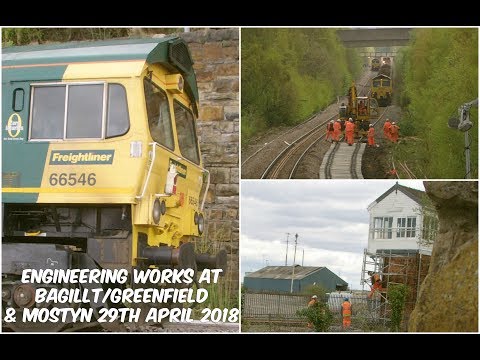 Bagillt - Holywell Junction - Mostyn 29.4.2018 - engineering works - Class 66