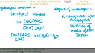 Hydrolysis of Salts and the pH of their Solutions|Class11 Chapter7|CBSE|NCERT