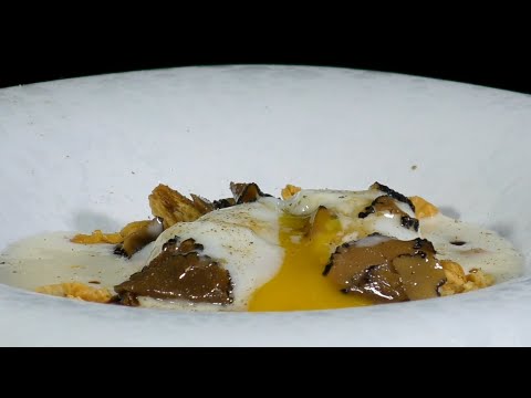 Uovo Poché, Fonduta di Camembert, Tartufo e Aceto Balsamico
