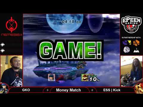 Nemesis II: GKO (Marth/Falcon) vs. ESS | Kick (Bowser) - Money Match - Project M