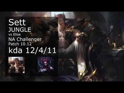 Sett Jungle vs Elise - NA Challenger 12/4/11 Patch 10.12 Gameplay