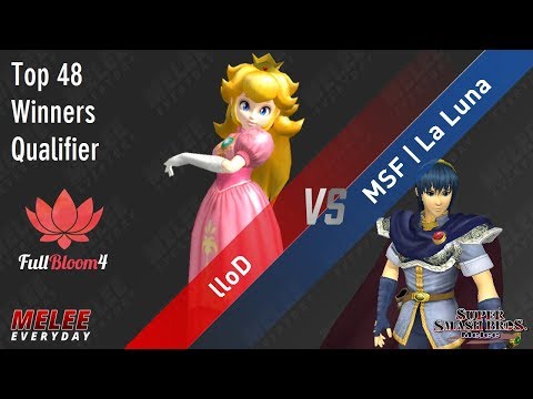 Full Bloom 4 - lloD (Peach) vs. MSF | La Luna (Marth) - SSBM - Top 48 Winners Qualifier