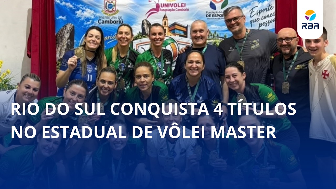 Rio do Sul conquista 4 títulos no Estadual de Vôlei Master