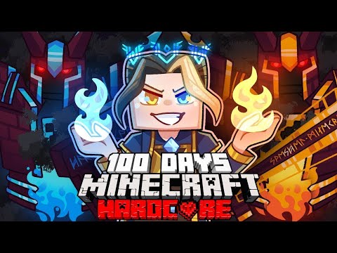 I Survived 100 Days as a SORCERER in Hardcore Minecraft...