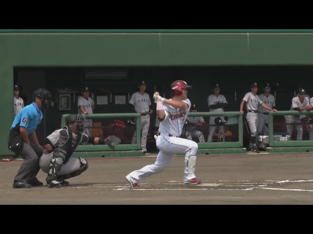 【ファーム】チャンスで頼れる男の一打!! イーグルス・島内宏明 先制のタイムリーヒット!!  2024年7月13日 東北楽天ゴールデンイーグルス 対 読売ジャイアンツ
