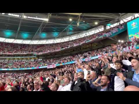 England fans sing Three Lions after beating Germany