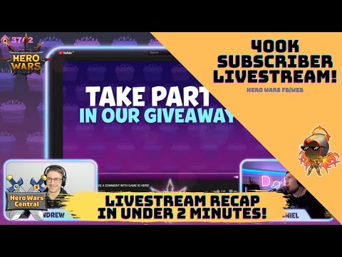 400k Live Stream Recap in under 2 minutes! | Hero Wars