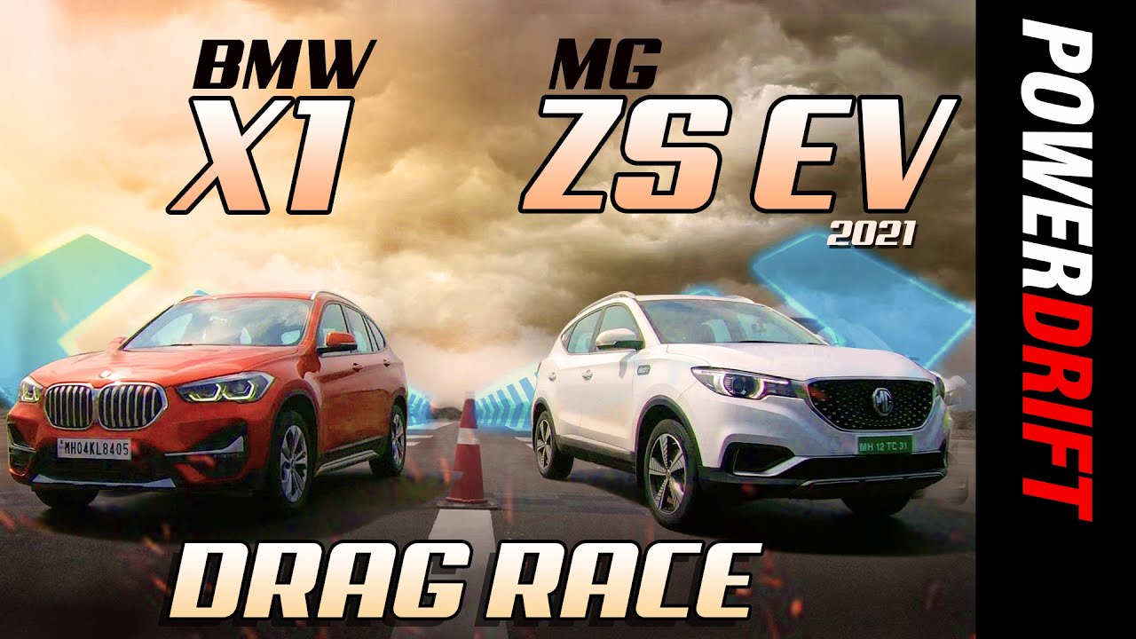 MG ZS EV vs BMW X1 | Drag Race | PowerDrift