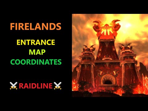 Firelands WoW - Entrance location map (Where is Firelands raid WoW?) | RAIDLINE