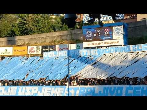 Premijer liga BiH 2022/23, Željezničar Sarajevo - Široki Brijeg, ambijent na tribinama tokom meča