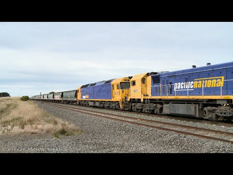 7731V Pacific National Grain Train With Diesel Locomotives (13/4/2021) - PoathTV Australian Railways