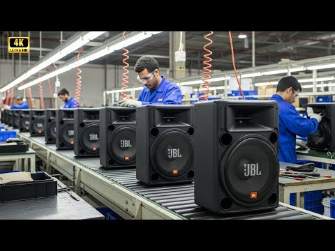 Inside the JBL speaker factory: The production process of the JBL KP 6012 Karaoke Speaker.