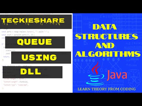 Data Structures and Algorithms | Queue Using Doubly Linked LIst | Java | Teckieshare