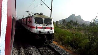 preview picture of video 'SCR trolls SWR!! AP Sampark Kranti Express shouts at lazy WAP-7 Bangalore Rajdhani!!'