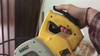 Dewalt DW707  Easy service - Handle and Blade cover