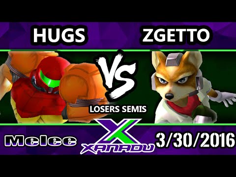 S@X 143 - Zgetto (Fox) Vs. Hugs (Samus) SSBM Losers Semis - Smash Melee
