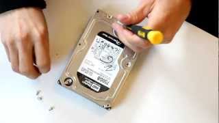 Opening & Destroying Hard Drive open HDD internal parts