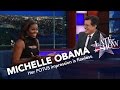 First Lady Michelle Obama Does Her Best Barack Impression - The Late Show with Stephen Colbert First Lady Michelle Obama Does Her Best Barack Impression