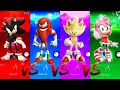 Shadow vs Knuckles vs Super Sonic vs Amy Rose | Tiles Hop Edm Rush