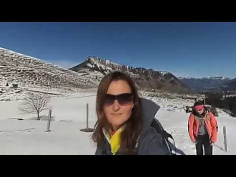 Snowshoe wandering from Wirzweli to Gummenalp, Kanton Nidwalden, Schweiz, March 2020