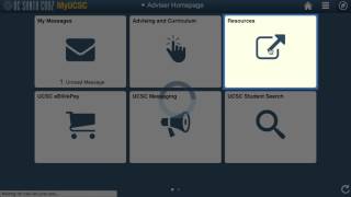 MyUCSC Adviser Homepage