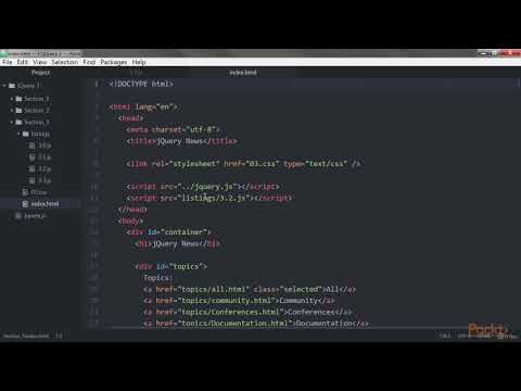 Advanced JQuery 3 Selecting and Traversing Revisited | packtpub com
