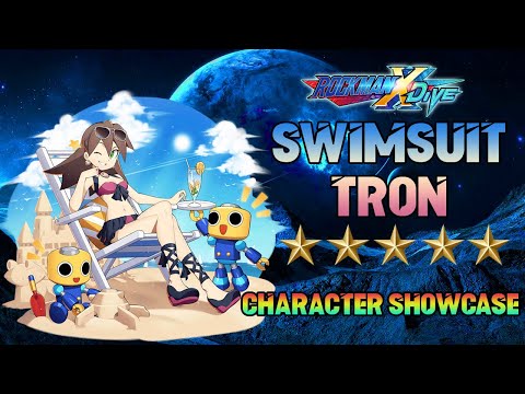 MegaMan X DiVE - Swimsuit Tron 5* Character Showcase