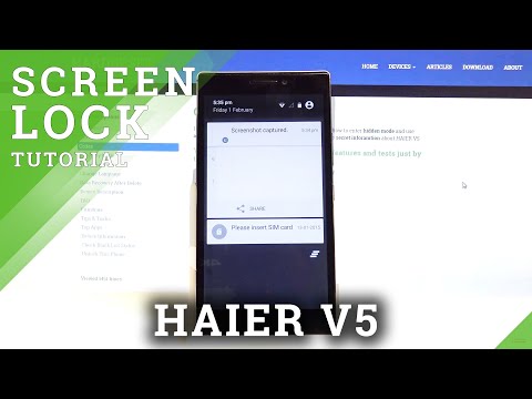 How to Set Up Screen Lock on HAIER V5 - Add Pattern / Password