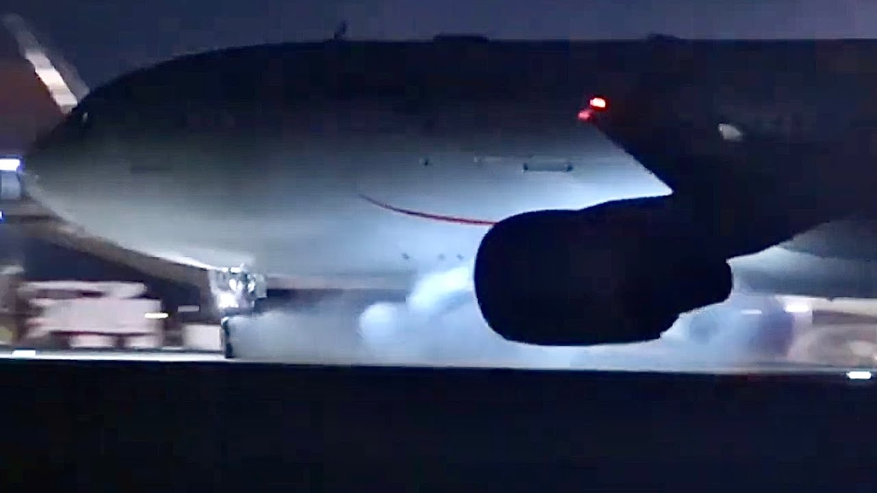 Plane Almost Skids Off The Runway