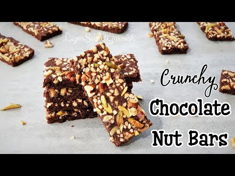 Crunchy Chocolate Nut Bars | Simple Recipe | Nut bars
