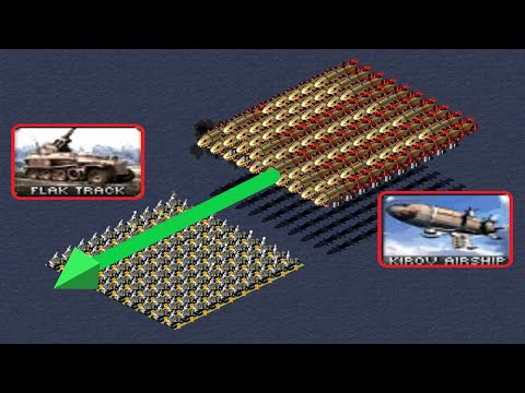 Can 100 Kirov's pass over 100 Elite Flak Tracks - Red Alert 2