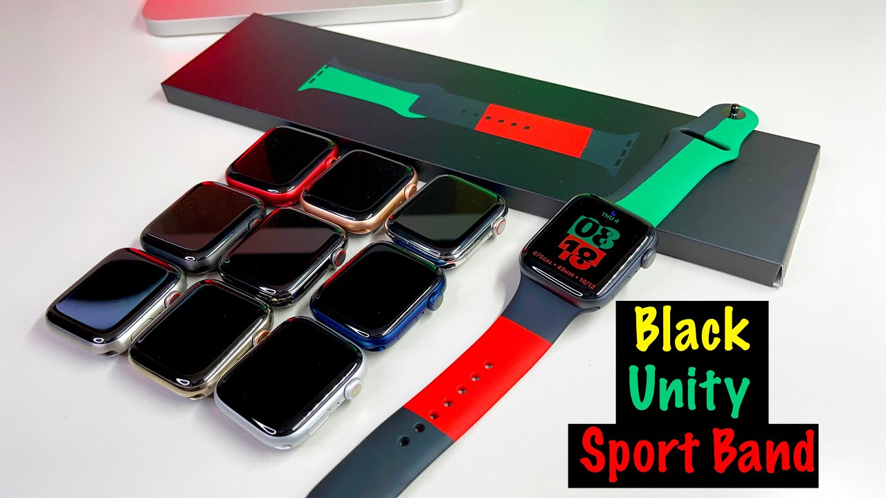 NEW LIMITED EDITION BLACK UNITY SPORT BAND | APPLE WATCH | UNBOXING & REVIEW ON ALL CASINGS/COLORS