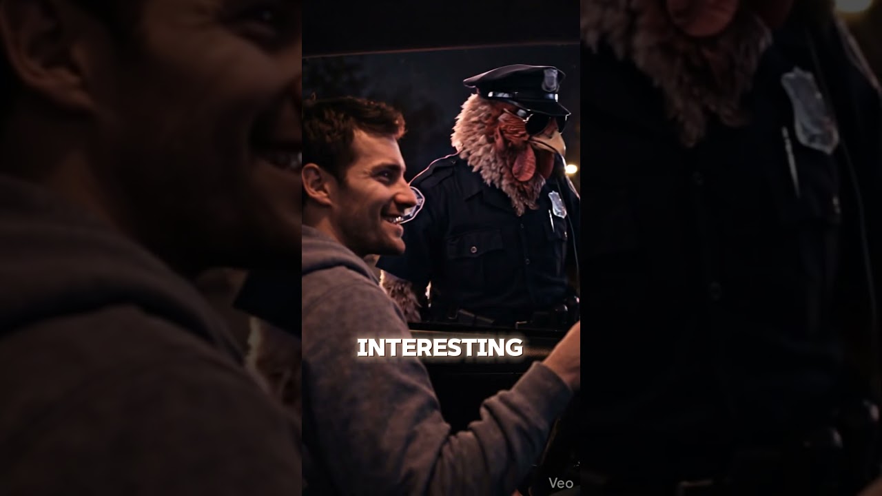 The police officer was stunned and the driver #ai #aibaby #police #policestop #driver #usa #shorts