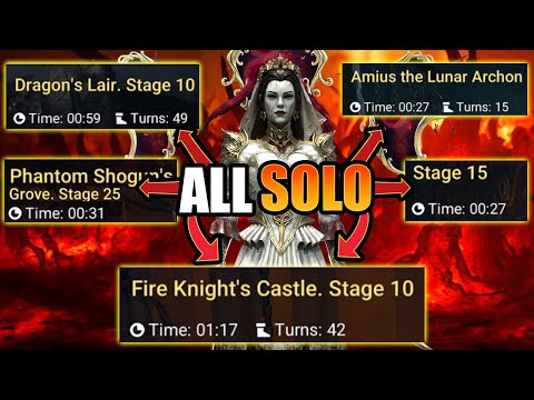 This New Fusion MAria Is BUSTED! Solo Fire Knight 10 & Amius. Test Server Raid: Shadow Legends Guide