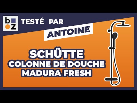 Colonne de douche avec mitigeur thermostatique - Madura Fresh noir mat SCHÜTTE