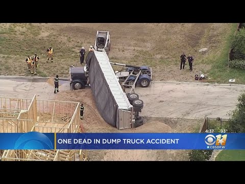 Trailer Overturns Onto Dump Truck's Cab, Killing Driver In Frisco