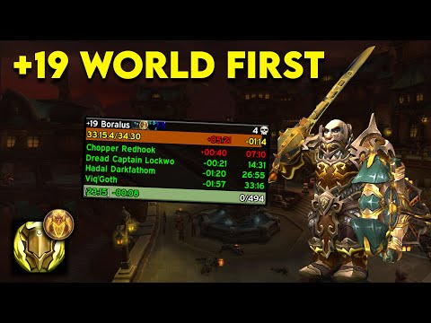 +19 World First Siege of Boralus | Prot Paladin PoV | The War Within 11.0.7 WoW